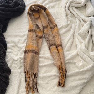 Steve Madden Tan and Brown Striped Scarf